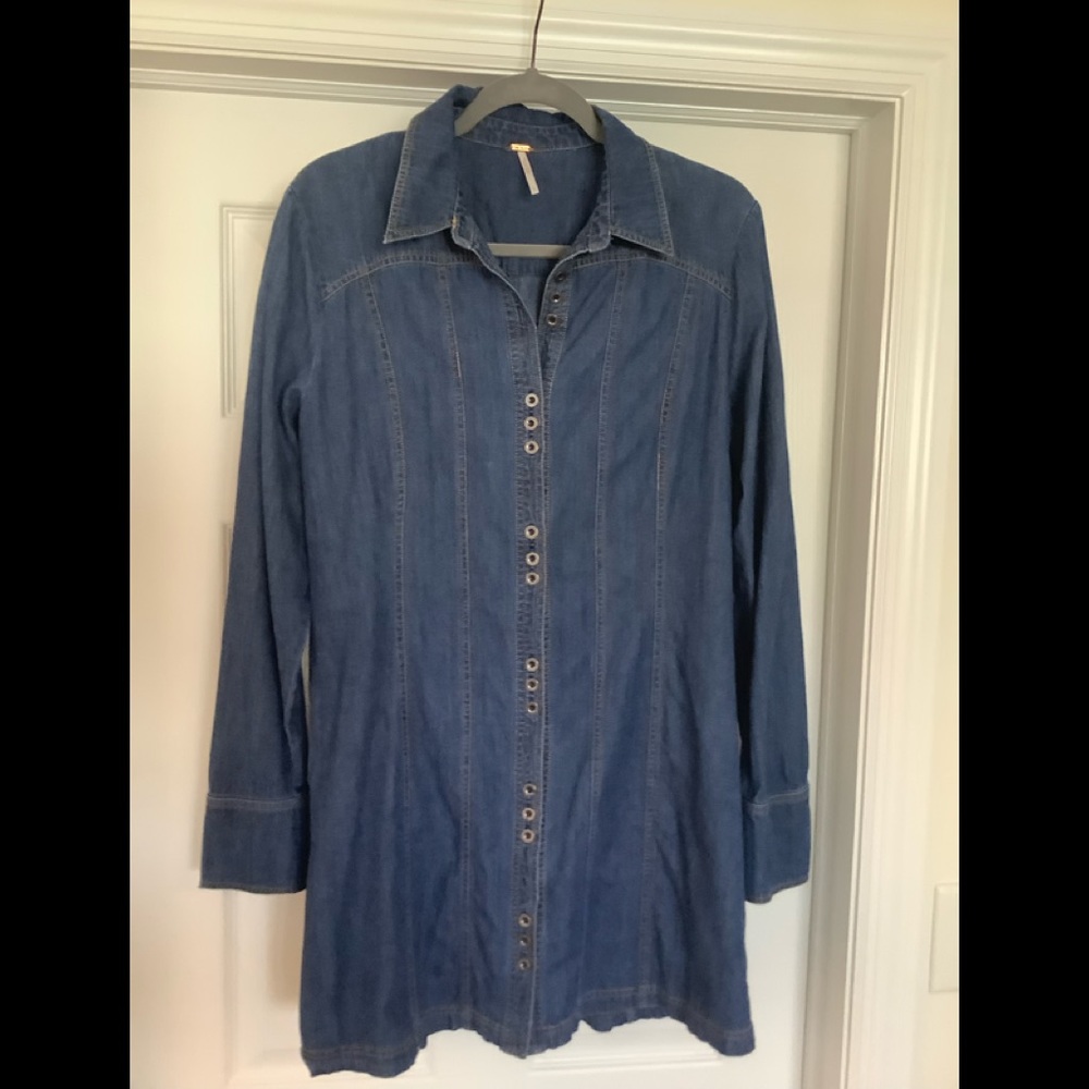 Free People denim mini dress, NWOT